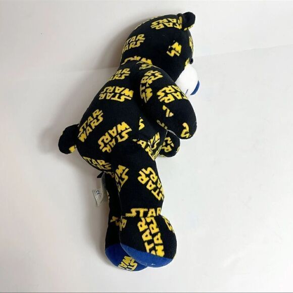 Build-A-Bear Star Wars All-Over Print Teddy Bear - Black Blue & Yellow Retired - Picture 3 of 9